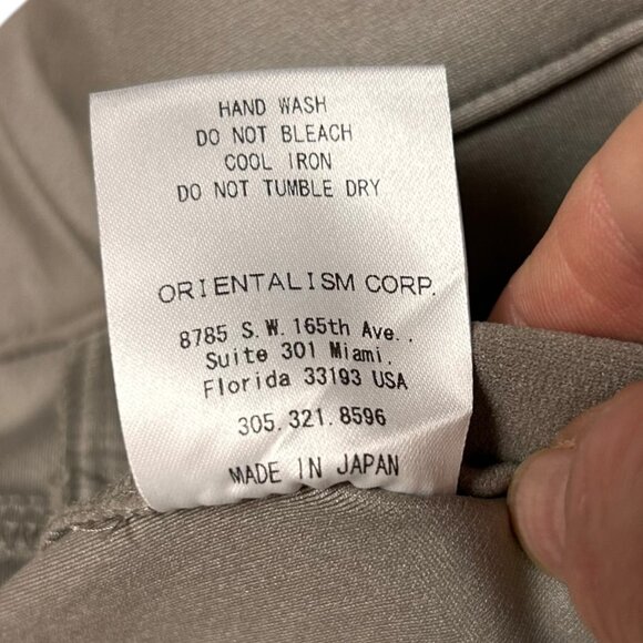 Filomena Fernandez Mixed Media Taupe Womens Pants Jeans Sz 38/XS 2-Tone Skinny - Picture 8 of 8